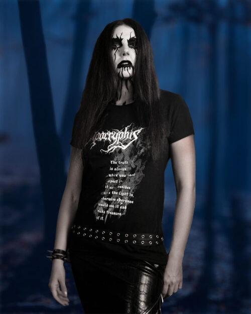 Apocryphis Black Metal T-shirt - “The Fuck’n Truth” - Black - Women’s