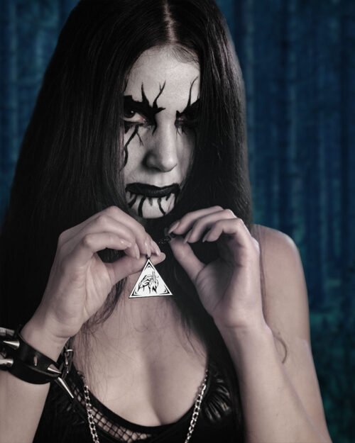 Apocryphis Black Metal Pendant - “Reject Your Church” - Shaped Metal