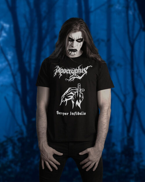 Apocryphis Black Metal T-shirt - “Semper Infidelis” - Black - Men’s