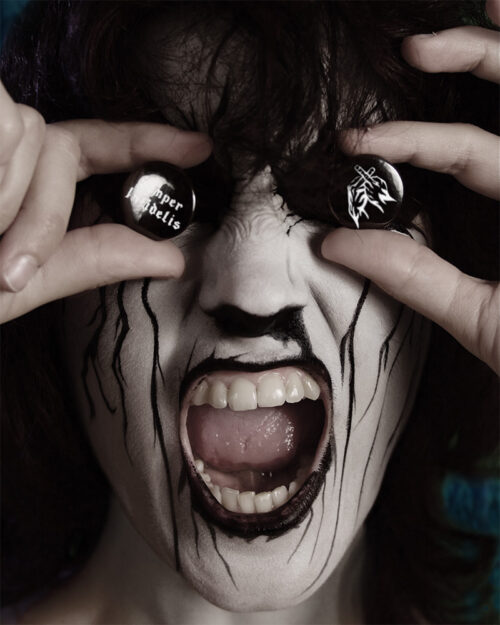 Apocryphis Black Metal Single Brooch - Logo, Symbol and Motto