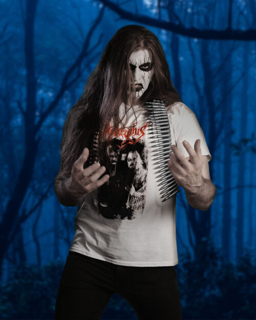 Apocryphis Black Metal T-shirt - “Apocryphis’ Blood” - White - Men’s