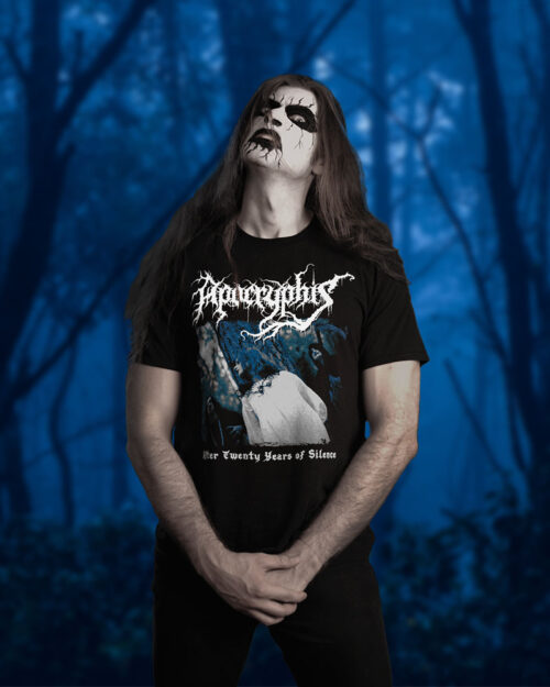 pocryphis Black Metal long-sleeve shirt - “After Twenty Years of Silence” - Black - Men’s